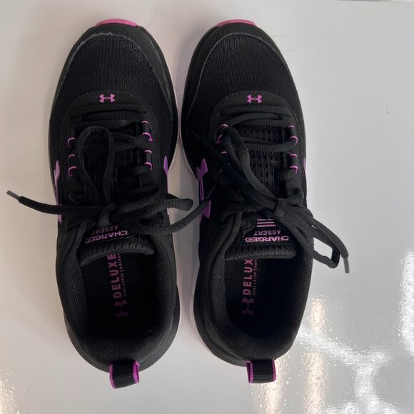 Under Armour Women Shoe 6.5 Charged Assert Low Lace Up Sneaker Run Gym Core Ex - Picture 7 of 12